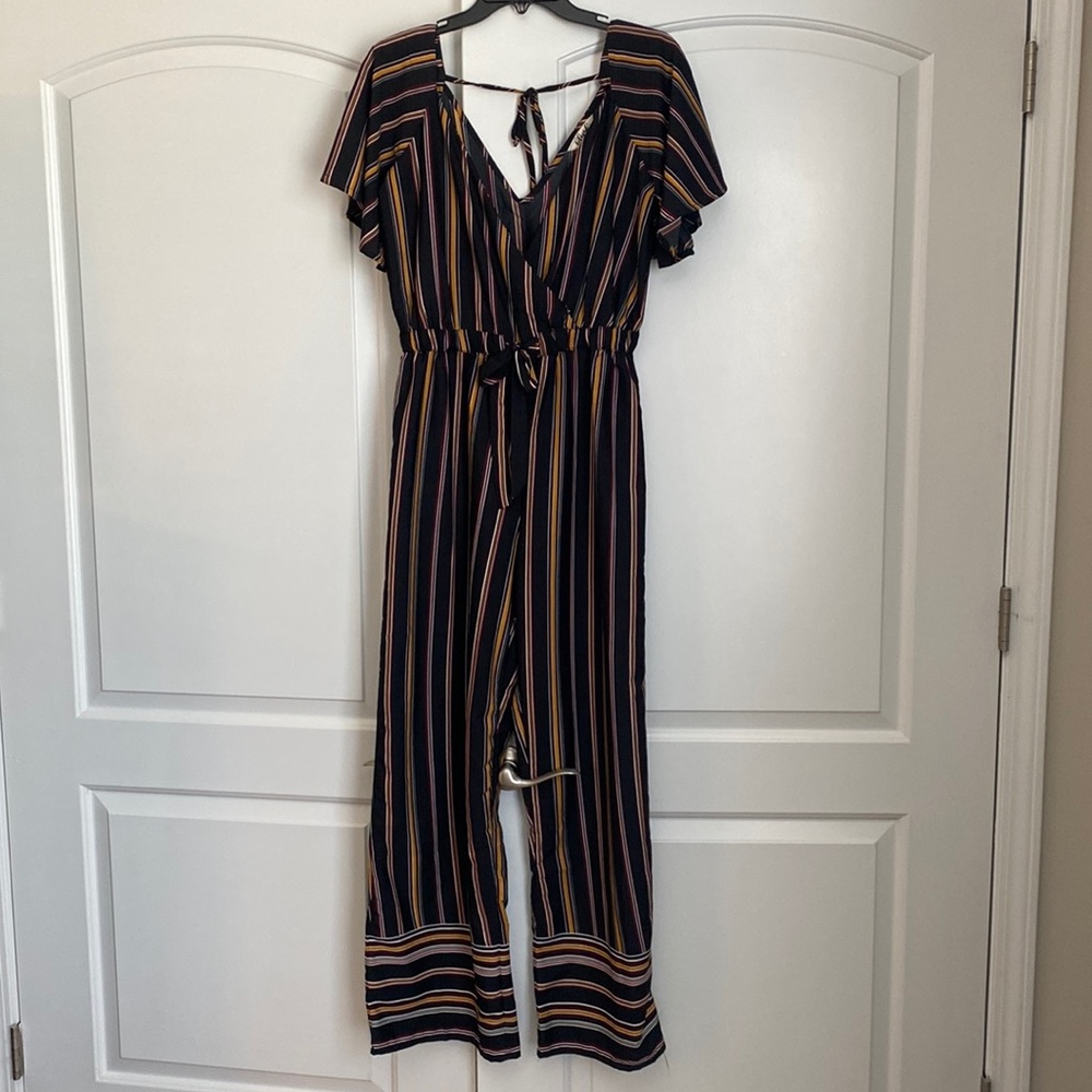 Striped jumpsuit.